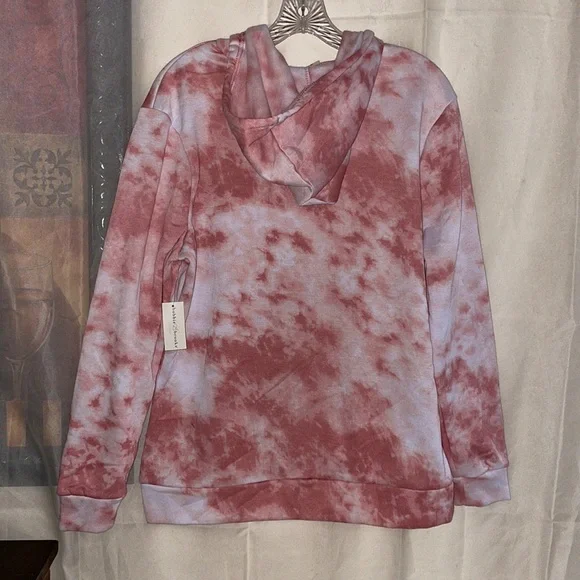 Bobbie Brooks Size Medium Ladies Tie Dye Sweatshirt with Hoodie Lounge Woman’s - Picture 4 of 6
